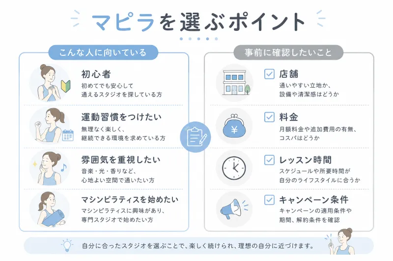 マピラを選ぶポイント